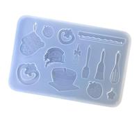 Moule en Silicone réutilisable, outil de cuisson, moule d ' artisanat à thème, moule de projet artistique pour bijoux faits à la main et présentoir de bureau, cuisson de fraises en Silicone