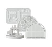 Moule en silicone réutilisable pour bougie en forme de sapin de Noël | Moule pour bougie chauffe-plat en forme de sapin de Noël pour cire, béton, plâtre, salle de séjour, entrée, maison