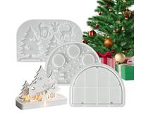 Moule en silicone réutilisable pour bougie en forme de sapin de Noël | Moule pour bougie chauffe-plat en forme de sapin de Noël pour cire, béton, plâtre, salle de séjour, entrée, maison