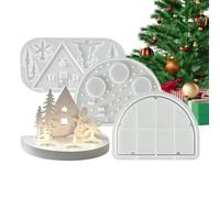 Moule en silicone réutilisable pour bougie en forme de sapin de Noël | Moule pour bougie chauffe-plat en forme de sapin de Noël pour cire, béton, plâtre, salle de séjour, entrée, maison
