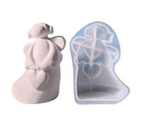 Moule en Silicone réutilisable pour décorations de bougies d ' ange de sommeil et art avec Application Simple, moule d ' ange de sommeil