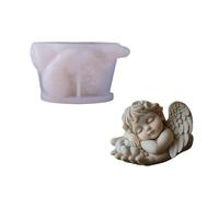 Moule en Silicone réutilisable pour la fabrication de savon à bougie en forme d ' ange et d ' artisanat avec des Styles artistiques, moule facile à utiliser