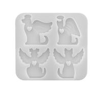 Moule en silicone réutilisable pour l'artisanat de beaux anges, chats, chiens, décorations de mariage faites à la main