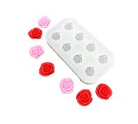Moule en silicone réutilisable - Rose - Pour chocolats artisanaux faits à la main, savons, bougies, projets de bijoux, moule en silicone en forme de rose pour artisans