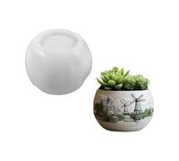 Moule En Silicone Robuste À Fleurs Personnalisables Accessoire Pour Fournitures Artisanales Pots De Fleurs Et Porte-stylos En Résine Décoration Florale