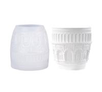 Moule En Silicone Robuste Artisanal Polyvalent Pour L'art Résine Tasses De Rangement Styles Nordiques Conteneurs Bougies Moule Bougie Plâtre Réutilisable