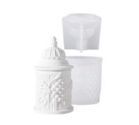 Moule En Silicone Robuste Artisanal Polyvalent Pour L'art Résine Tasses De Rangement Styles Nordiques Conteneurs Bougies Châteaux Plâtre Réutilisables Moule À Souvenirs