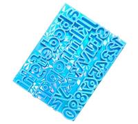 Moule en silicone robuste effet holographique arc-en-ciel, alphabets et chiffres, accessoire portable pour loisirs créatifs, usage quotidien