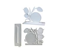 Moule en silicone robuste en forme de fleur pour la fabrication de cadres photo en résine époxy, idéal pour les cadeaux et souvenirs personnalisés. Moule en résine époxy