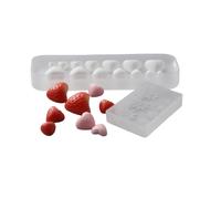 Moule en silicone robuste en forme de fraise pour la conception de bijoux détaillés et la création de moules en silicone en forme de fraise