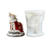 Moule en Silicone robuste en forme de loup des neiges, idéal pour le savon à bougies et l ' artisanat avec une Texture Fine, de vacances