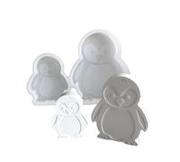 Moule en silicone robuste en forme de pingouins - Pour bougies et savons faits à la main - Portable - Pour cadeaux et décoration de la maison