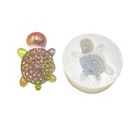 Moule en silicone robuste en forme de tortues en diamant pour décoration de tortues faites maison, accessoire d'art et cadeaux, facile à démouler