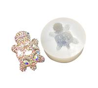 Moule en silicone robuste en forme de tortues en diamant pour décoration de tortues faites maison, accessoire d'art et cadeaux pour activités artisanales familiales