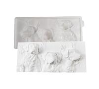 Moule en silicone robuste et réutilisable pour trois chiens, semi-relief pour personnaliser la décoration murale intérieure et extérieure, usage quotidien, amateurs d'artisanat