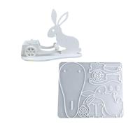 Moule en silicone robuste polyvalent pour fabriquer des bougeoirs en forme de lapin, démoulage facile, portable pour les artistes, la décoration de la maison, les cadeaux de vacances