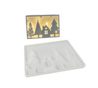 Moule en silicone robuste pour cadre lumineux en forme de sapin de Noël - Design pratique et flexible pour adultes et adolescents