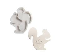 Moule en silicone robuste pour décoration de figurines d'écureuils détaillés pour améliorer la décoration de l'espace et du café