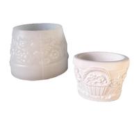 Moule en silicone robuste pour pots de fleurs en forme de chouette Fonctionne avec divers matériaux, y compris le plâtre, la résine et le ciment - Pot à crayons en silicone