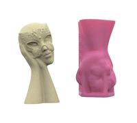 Moule en silicone robuste réutilisable pour la maison et le jardin Motif masque de fille créatif