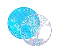Moule en silicone rond en forme de figurine époxy pour pendentif mural holographique, outil de bijoux pour strass
