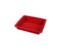 Crealys Moule carré 513014 en silicone Rouge