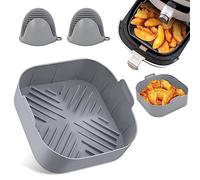 Moule en silicone sans BPA pour friteuse à air 5,5 l et 6 l. 21 L - Moule et gants de protection pour Airfryer Compatible avec Cosori, CECOTEC, Philips - Compatible avec toutes les marques