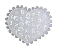 Moule en silicone sculpté pour nail art - Outils de décoration en acrylique - Moule à bijoux en résine - Moules à bijoux en résine - Pour collier, boucles d'oreilles et pendentif