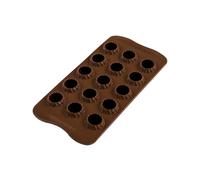 Silikomart Moule en silicone CHOCO FLAME – antiadhésif, 15 chocolats, Ø27×28mm, Fabriqué en Italie