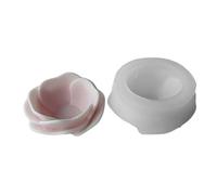 Moule en silicone solide pour la fabrication de bougies avec motifs de pivoines élégants, accessoire tendance pour les mariages et la décoration de la maison, démoulage facile