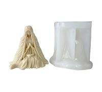 Moule en silicone sorcière d'Halloween pour la fabrication de bougies, plâtre, décorations d'Halloween, gâteaux, fondants, moules en résine