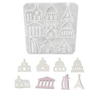 Moule en silicone souple en forme de château, pour bijoux, pendentifs, boucles d'oreilles, travaux manuels, outils de conception faciles à démouler