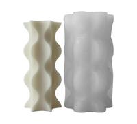 Moule en silicone souple en forme de cylindre rayé pour aromathérapie parfumée, décoration faite à la main, moule cylindrique rayé