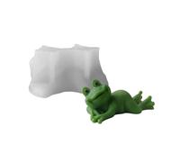 Moule en silicone souple en forme de grenouille pour décoration d'intérieur, savon, gâteau, chocolat, artisanat fait à la main