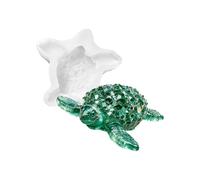 Moule en silicone souple en forme de tortue de mer avec progrès de remplissage visible pour cire époxy, pièces d'art, poudre de perle, pétale, pierre, loisirs créatifs, moule en résine de tortue