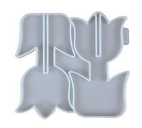 Moule en silicone souple en forme de tulipes pour décoration de la maison, gypse pratique pour la fabrication de bijoux