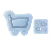 Moule en silicone souple pour chariot de courses pour pendentif en cristal pour cours d'artisanat pour individuel