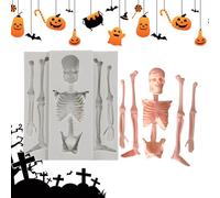 Moule en silicone squelette - Moule à crânes Hallowen | Spooky Silicons Skulls Plateau à chocolat Savon de glace | Moule en silicone pour Halloween Halloween