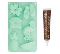 Moule en silicone Summer + 1 Stylo chocolat Scrapcooking