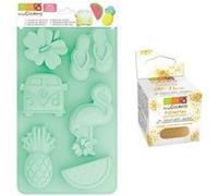 Moule en silicone Summer + paillettes dorées Scrapcooking