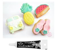 Moule en silicone Summer + Stylo de glaçage noir Scrapcooking