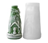 Moule en silicone sur le thème de Noël en forme de bouteille pour savon fait à la main, décoration de la maison, moule de Noël en forme de bouteille