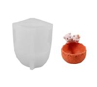 Moule en silicone sur le thème des cochons pour pot de fleurs - Convient pour la fabrication de bijoux - Moules en silicone pour mouler des tasses décoratives et des contenants cadeaux