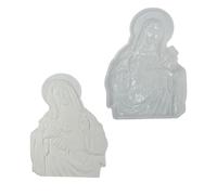 Moule en silicone sûr pour mère du Saint-Cœur, pour décorations | Libérations faciles pour des projets d ’ art religieux rapides et des activités artisanales à domicile Résines faites