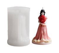 Moule en silicone tenant debout une fille fleurie