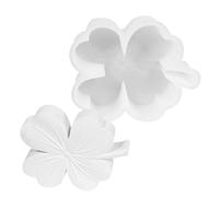 Moule en silicone trèfle - Moule en résine de silicone trèfle | Moule à quatre moules à fondant, moule à bougie en résine époxy, moule à plâtre en résine en forme de trèfle à quatre