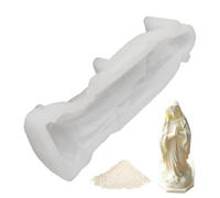 Moule en silicone Vierge Marie 3D pour fabrication de bougies religieuses en résine, aromathérapie, savon, plâtre, design de déesse Jésus, décoration d'intérieur, loisirs créatifs