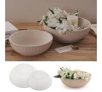 Moule en Silicone, Yalulu Lot de 2 Grands Plateaux Ronds en Résine Époxy, Plateau de Fruits, Moule Rond en Silicone, Moule en Résine, Assiette