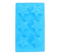 Moule Étoile à Cinq Branches en Silicone pour Savonnette, Bleu, DIY | Démoulage Facile, Surface Lisse Antiadhésive, Nettoyage Simple, Rangement Compact, pour Projets Créatifs