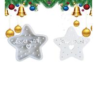 Moule Étoile Moule À Coulée De Noël Saisonnier À Démoulage Facile | Empreinte Figure Étoile En Silicone Pour jardin, bonbons, chocolat, savon, desserts, fondant, D